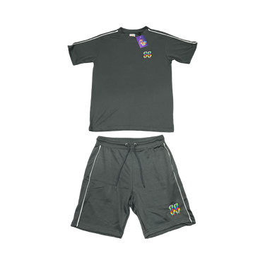Drippy BB World Short Set Charcoal - Bando Baby