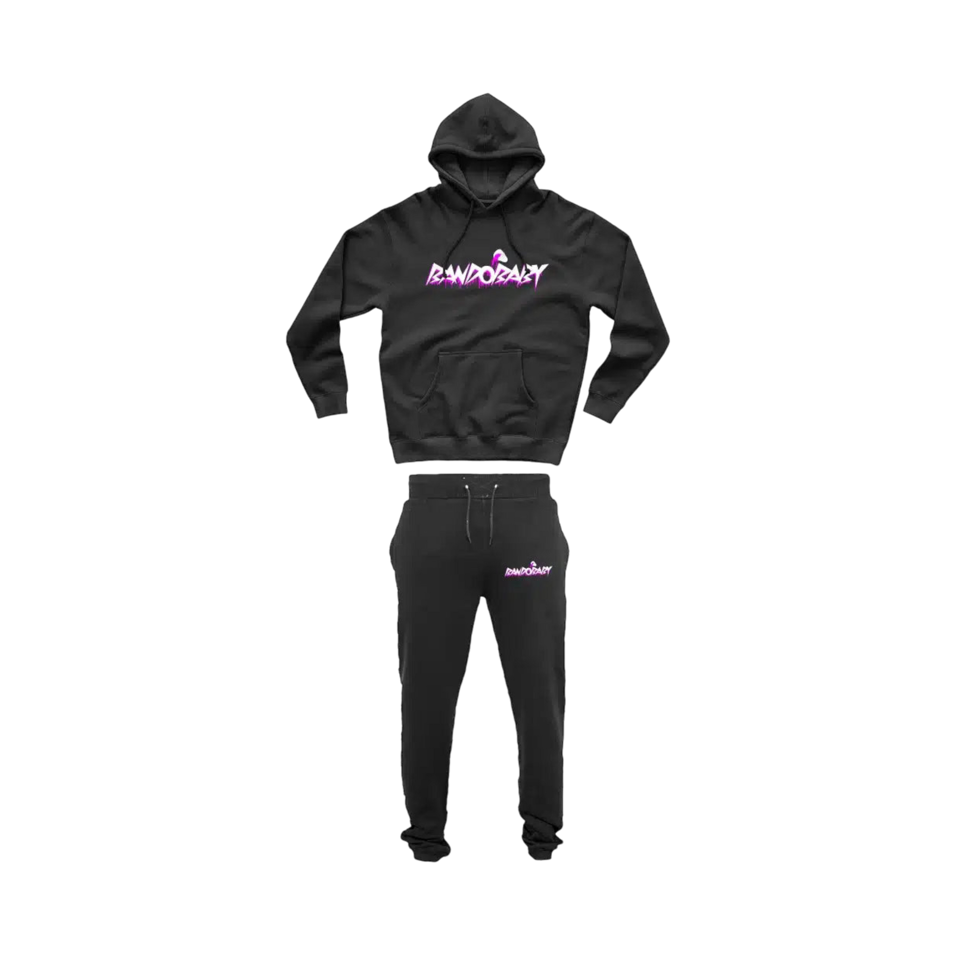 Drippy Lean Cup Embroidered Tracksuit Black - BandoBaby 