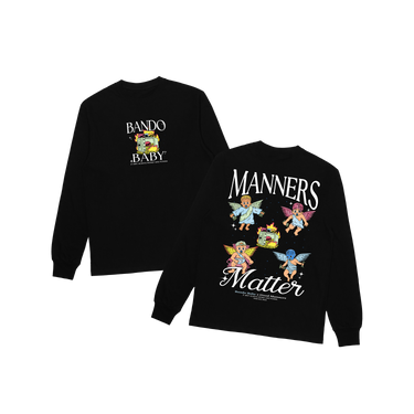 Manners Matter Sweatshirt Black/White - Bando Baby