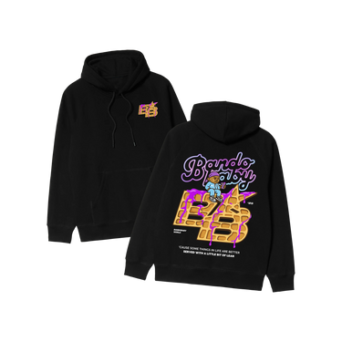 WAFFLE & LEAN - Hoodie Black/White - Bando Baby