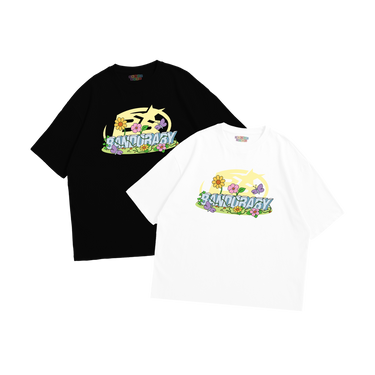FLOWER YARD - T shirt Black/White - Bando Baby  