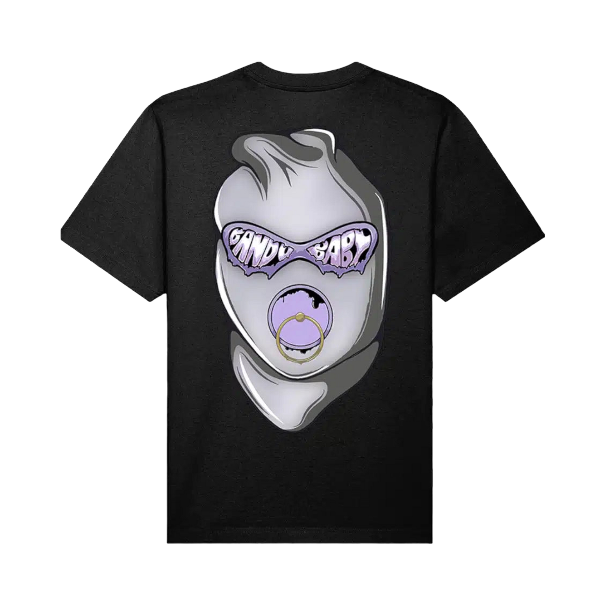 Bando baby printed eyes on the Front of the black t-shirt