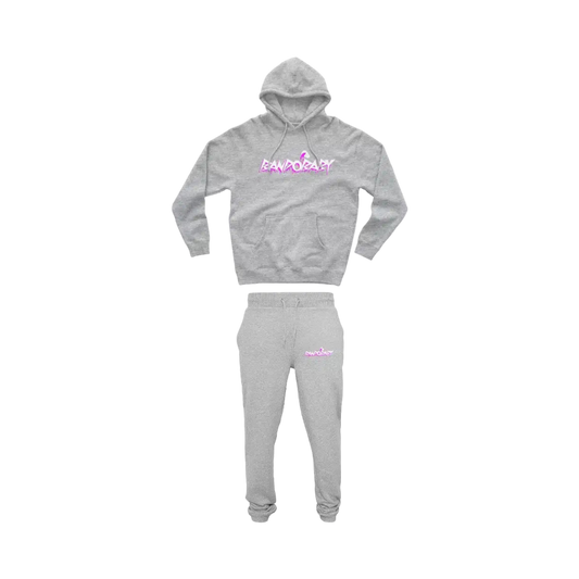 Drippy Lean Cup Embroidered Tracksuit Grey - BandoBaby 