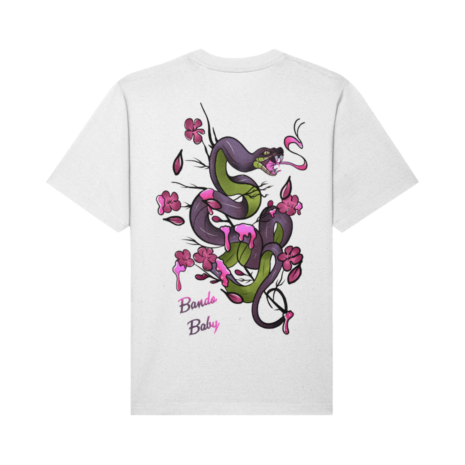 Blossom Snake T-shirt black/white