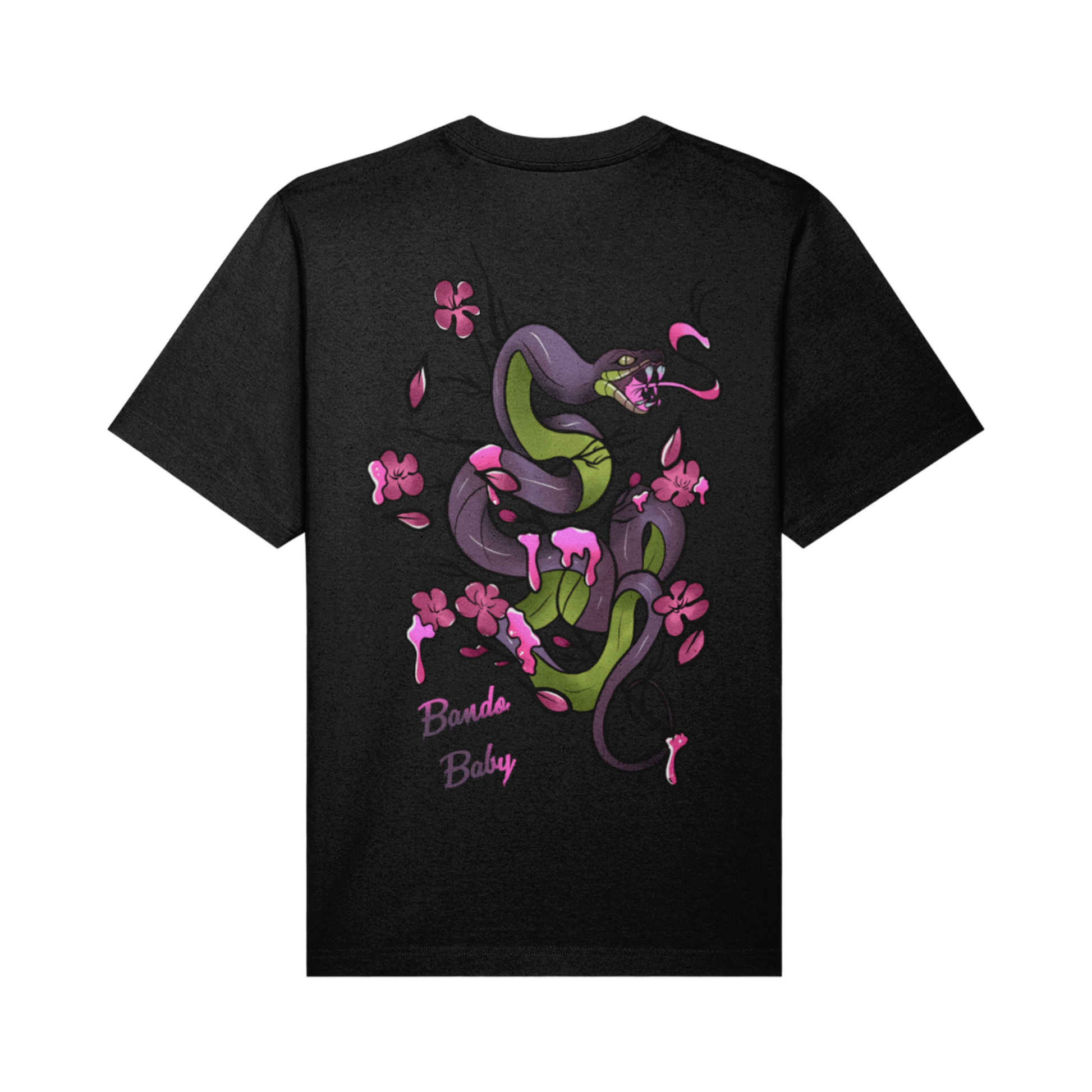 Blossom Snake T-shirt black/white