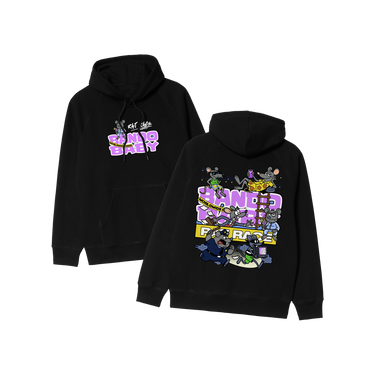 RAT RACE - Hoodie Black/White - Bando Baby  