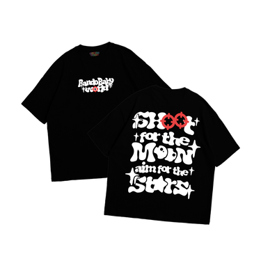 Shoot For The Moon - T-shirt Black - Bando Baby  