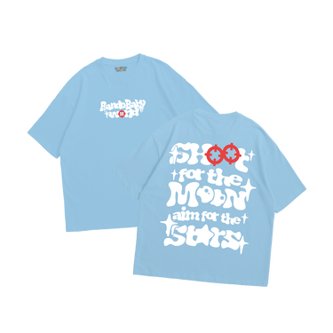Shoot For The Moon - T-shirt Blue - Bando Baby  
