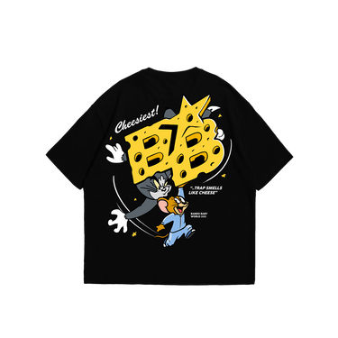 TR*P SMELLS LIKE CHEESE T-shirt Black/White - Bando Baby  