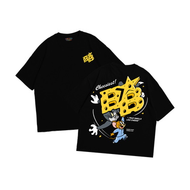 TR*P SMELLS LIKE CHEESE T-shirt Black/White - Bando Baby  