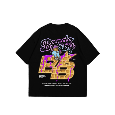 WAFFLE & LEAN -T-shirt Black/White - Bando Baby  