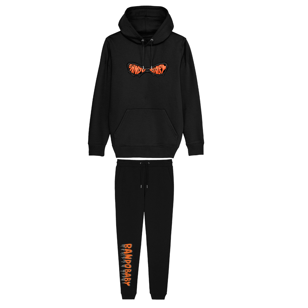 Balaclava Tracksuit black/orange - BandoBaby 