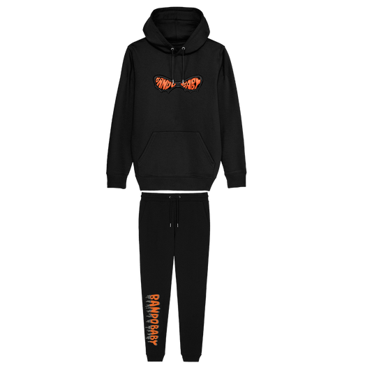 Balaclava Tracksuit black/orange - BandoBaby 