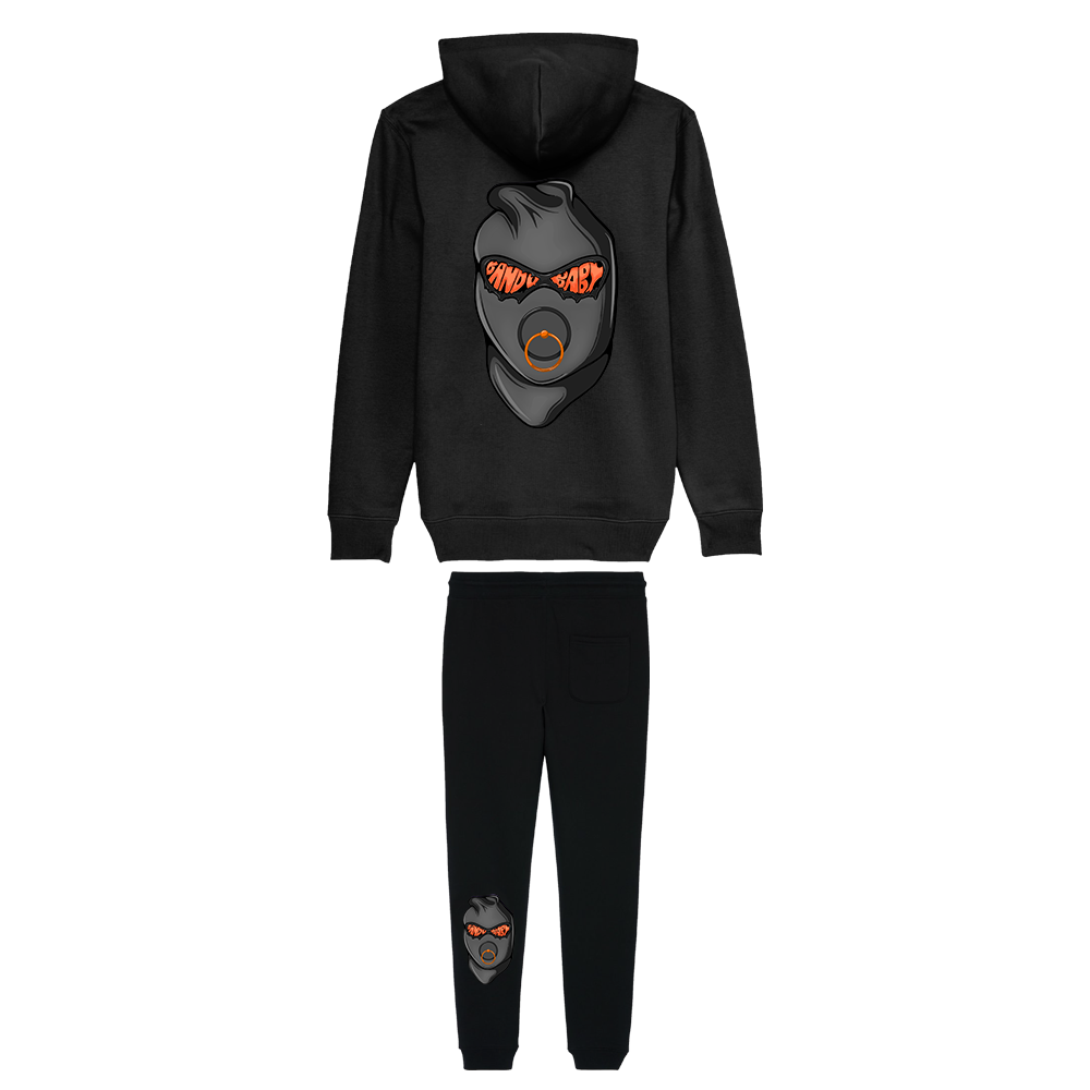 Balaclava Tracksuit black/orange - BandoBaby 