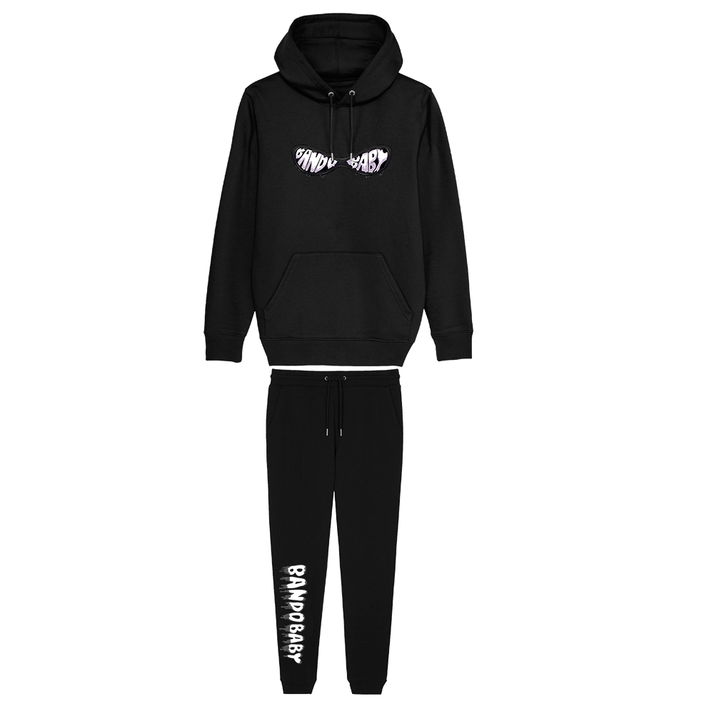 Balaclava Tracksuit black/white - BandoBaby 