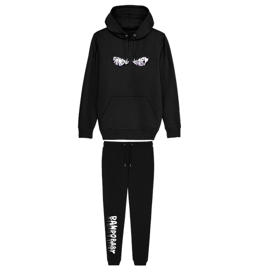 Balaclava Tracksuit black/white - BandoBaby 