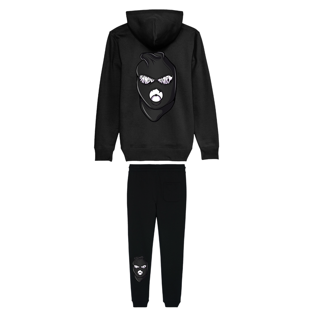 Balaclava Tracksuit black/white - BandoBaby 