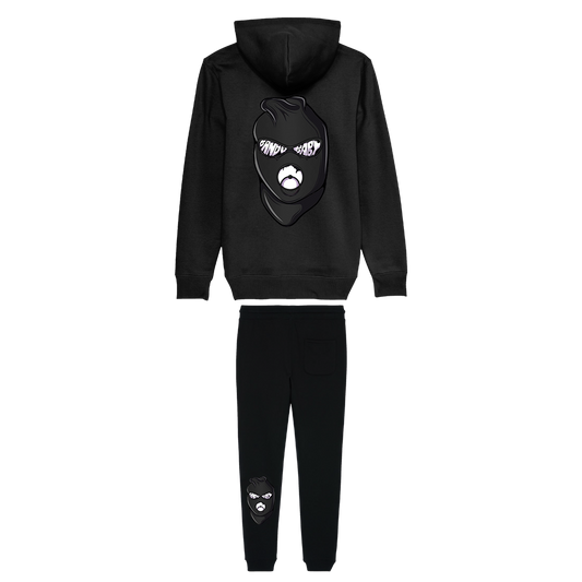 Balaclava Tracksuit black/white - BandoBaby 