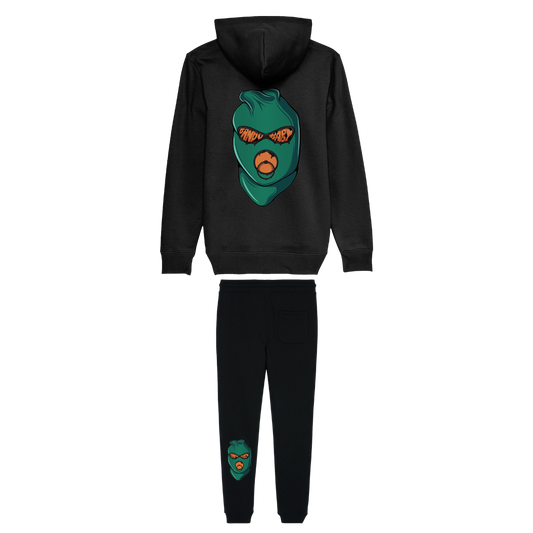 Balaclava Tracksuit green/orange - BandoBaby 