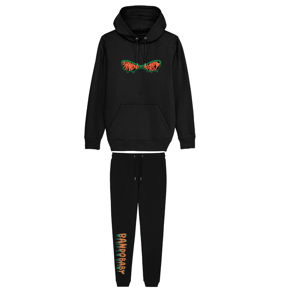 Balaclava Tracksuit green/orange - BandoBaby 