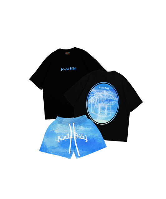 OASIS  - Short set Black/Blue