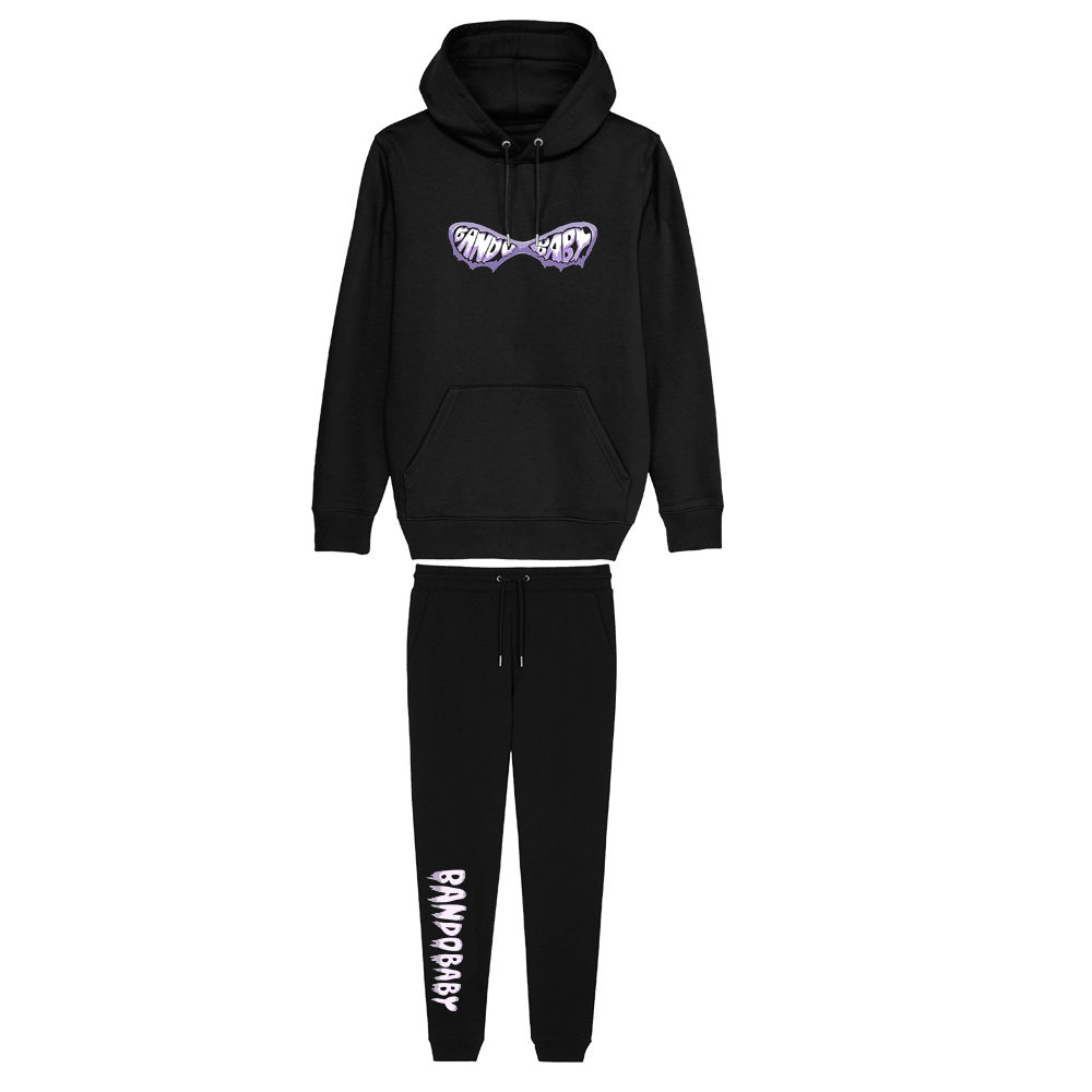 Balaclava Tracksuit lilac/white - BandoBaby 